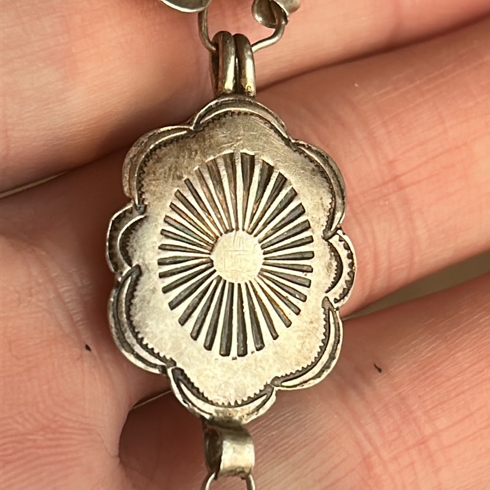 Navajo Silver Concho belt/necklace- Roger Skeet - Picture 10 of 14